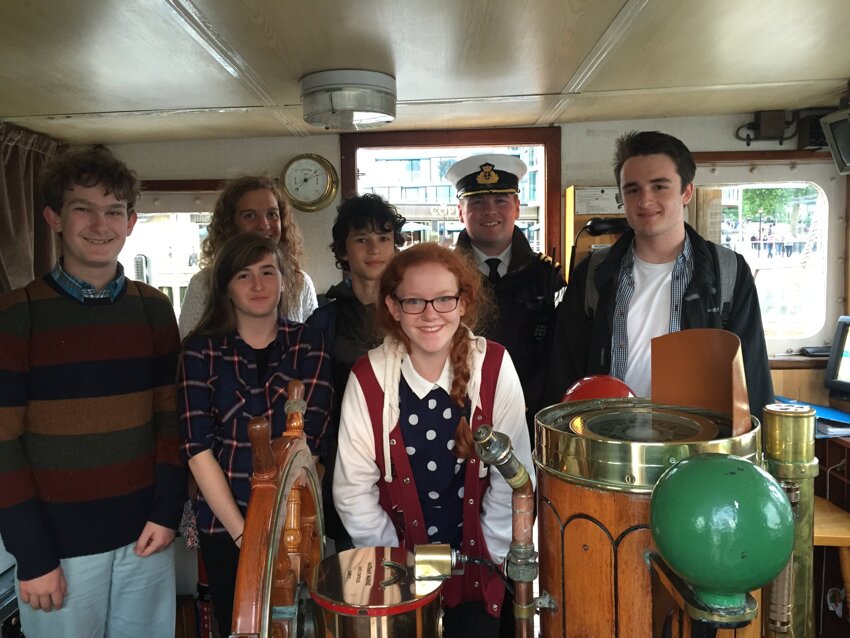 Image of Wurlitzer Academy students play on the Motor Vessel Balmoral as it sails to London
