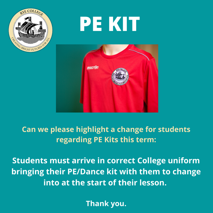 Image of Important change to PE Kits
