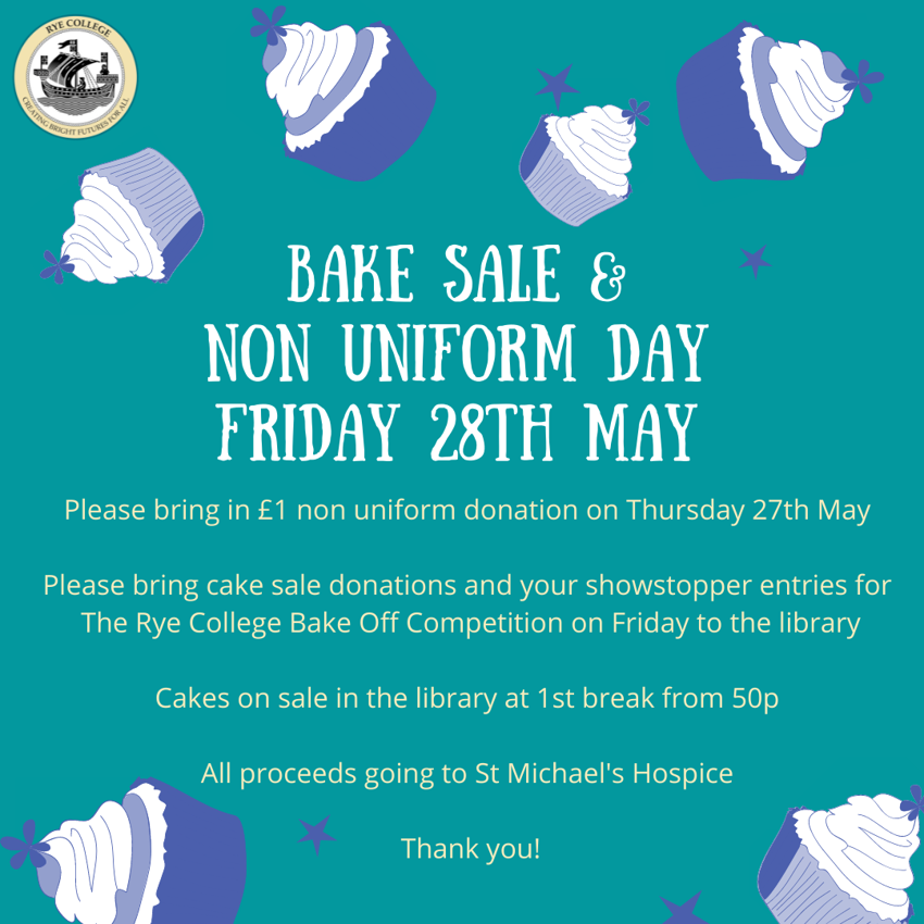 Image of Rye College Bake Off and Non Uniform Day 