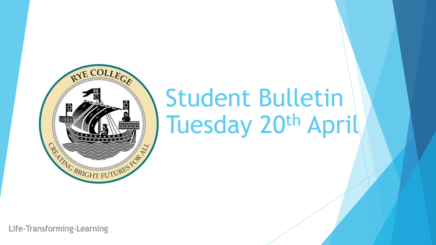 Image of Latest edition of the Student Bulletin by Rye College Student Leaders